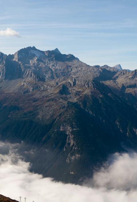 Wind turbine near Andermatt, Switzerland. 