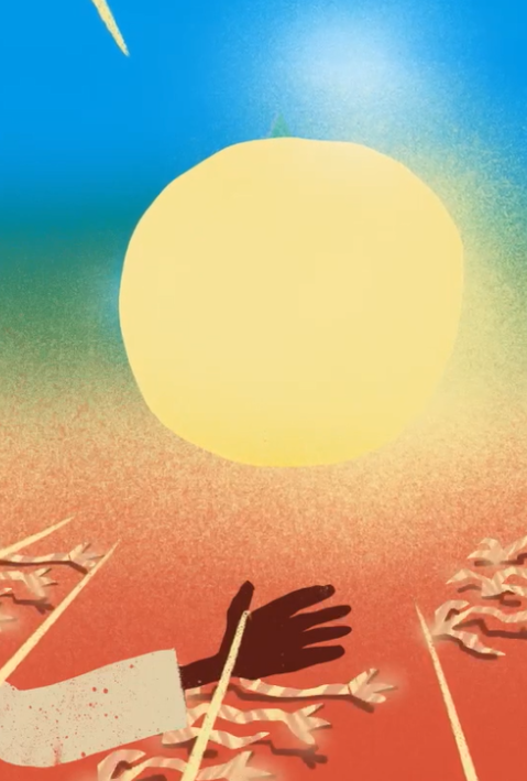 Abdi looks at withering crop