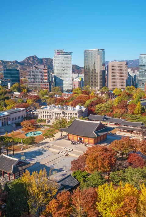 Overview of a green part of Seoul.