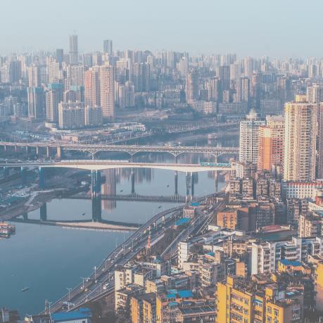 Smog in Chongqing, China