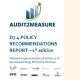 Cover of AUDIT2MEASURE Policy Recommendations Report - 1st Edition