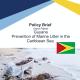 Cover of Publication Policy Brief Guyana - Prevention of Marine Litter in the Caribbean Sea